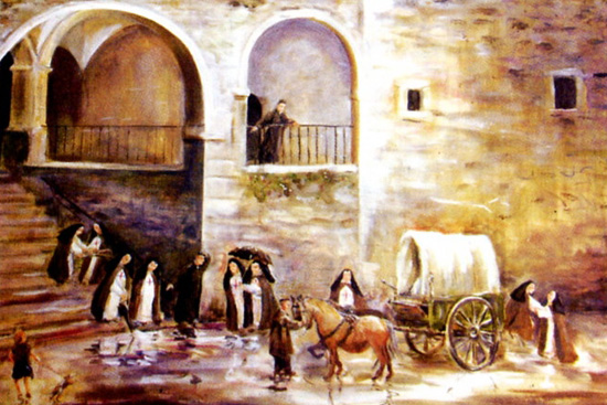 Llegada de las Madres Trinitarias a Laredo el 5 de enero de 1884